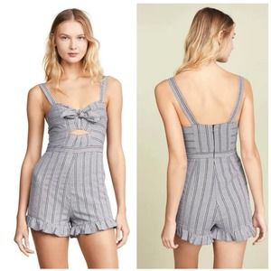 LIKELY Elisa Romper In Black White  Size 6